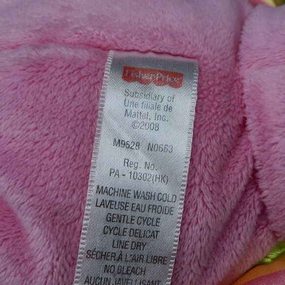 Fisher Price 2008 Brilliant Basics Babys 1st Pink Plush Rattle Doll Lovey - Picture 5 of 8